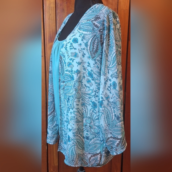 CROFT & BARROW cardigan/kimono with attached tank top Size XL - Picture 3 of 8